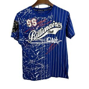 SWITCH Legendary Billionaires Club Short Sleeve Logo‎ T Shirt White Blue Size XL